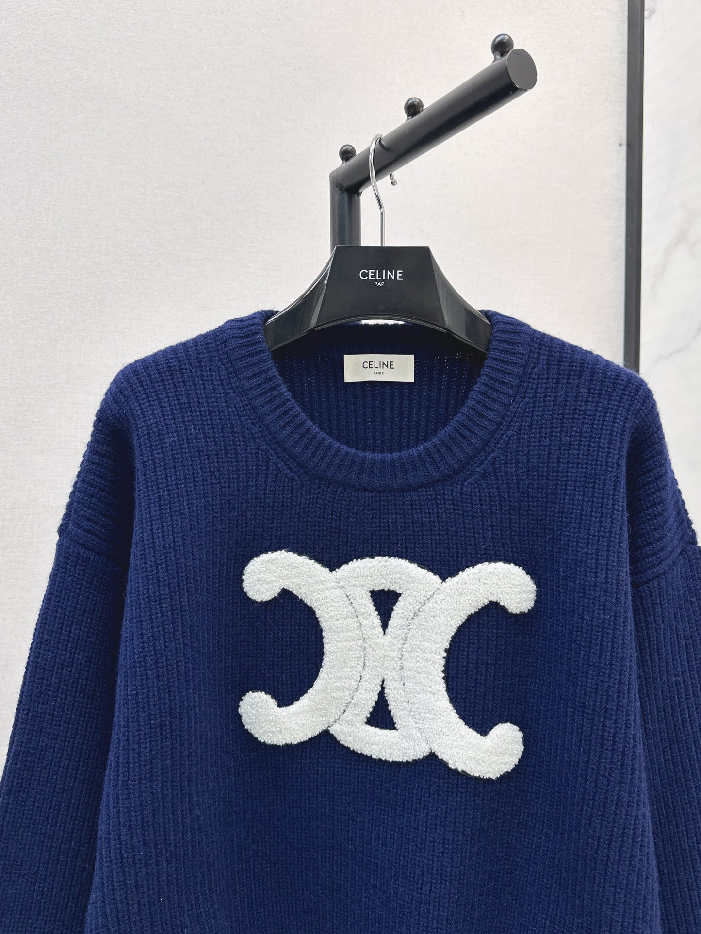 3D towel embroidered sweater