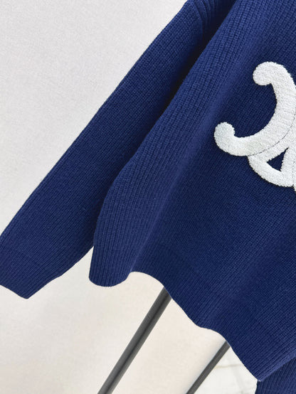 3D towel embroidered sweater