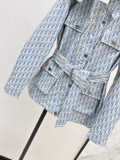 Hooded mid-length jacket