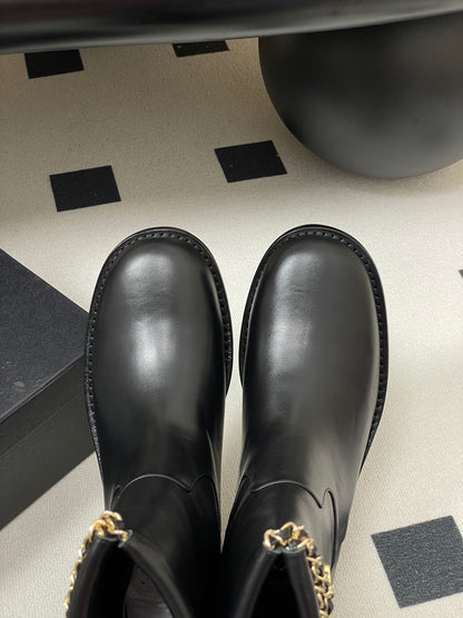 Chain boots suede short boots