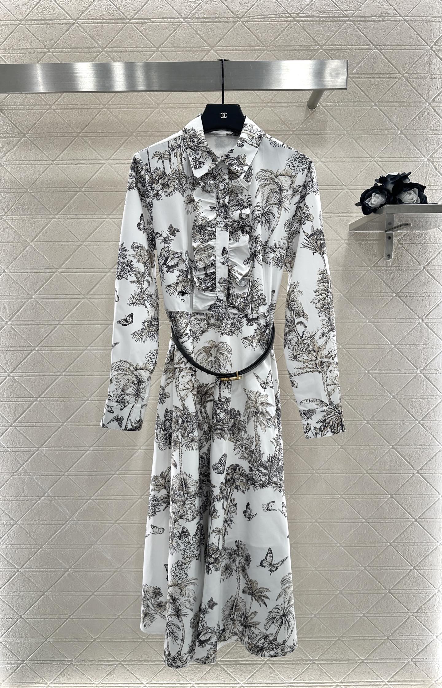 25fw Printed belt dress