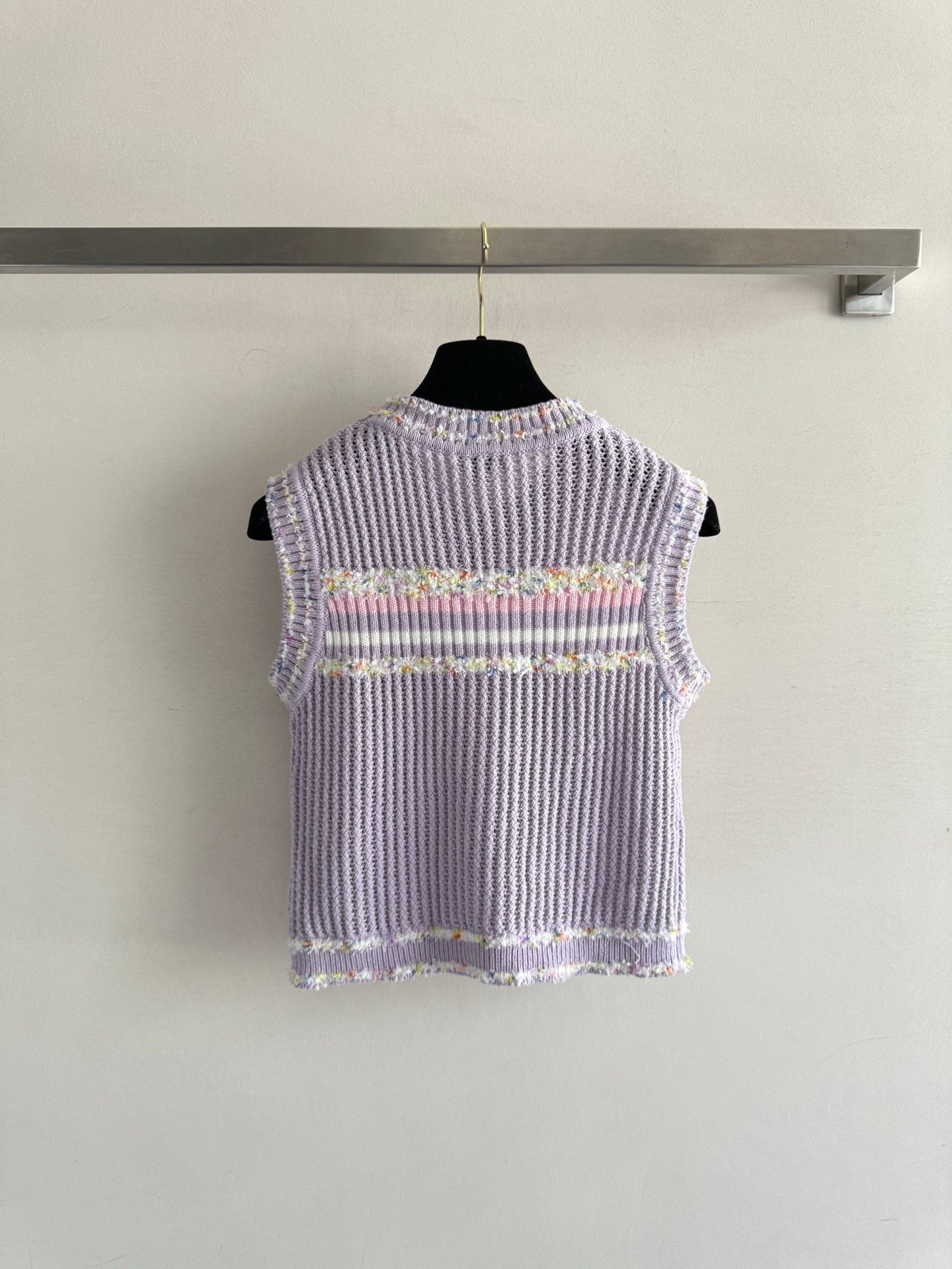 25fw Hollow knit vest