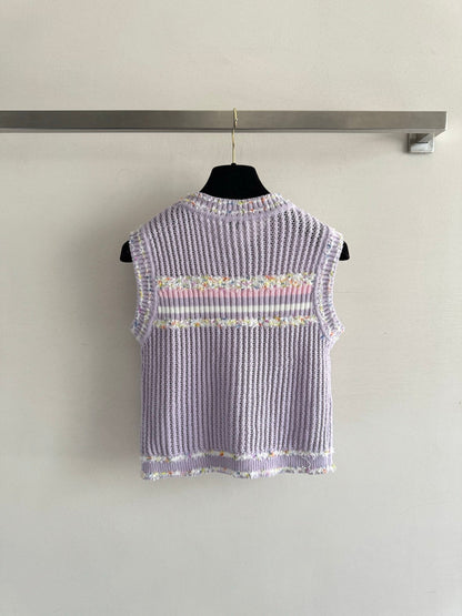 25fw Hollow knit vest
