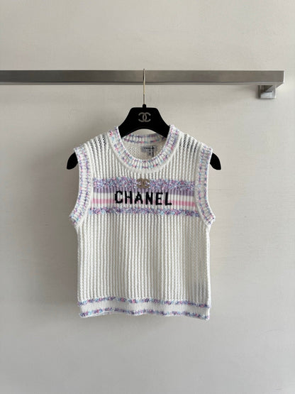 25fw Hollow knit vest