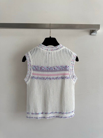 25fw Hollow knit vest