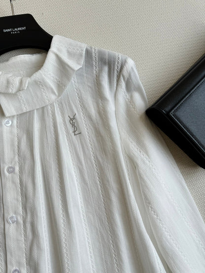 25fw Mushroom border shirt