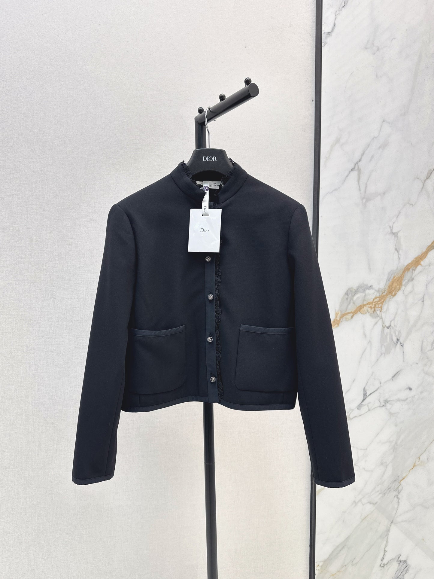 25fw Lace lace stand up collar suit jacket