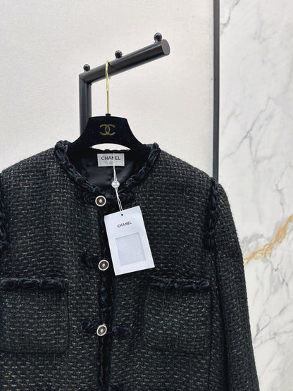 25fw Woven jacket with buckle decoration