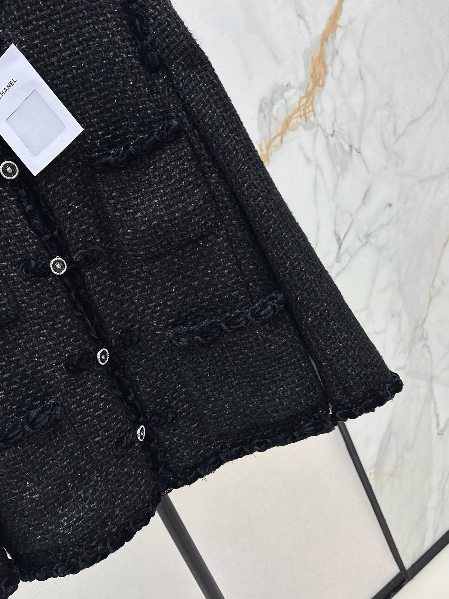 25fw Woven jacket with buckle decoration