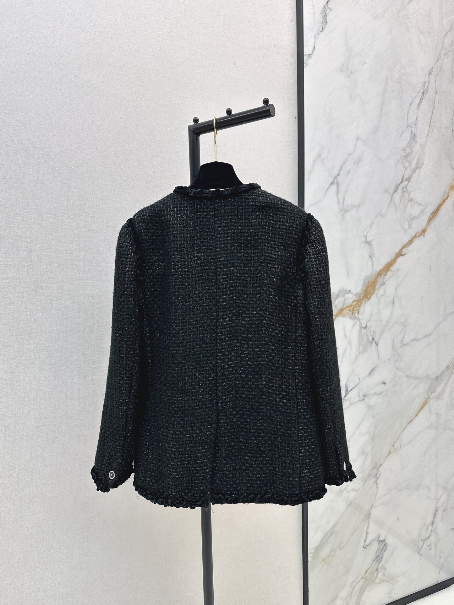 25fw Woven jacket with buckle decoration