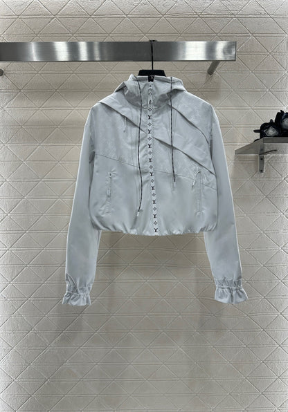25fw Hooded Jacquard Charge Jacket