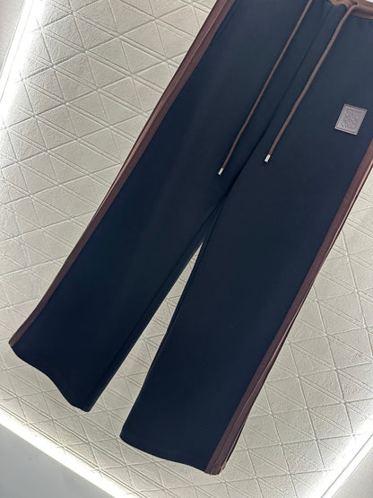 25fw Drawstring webbing wide leg pants