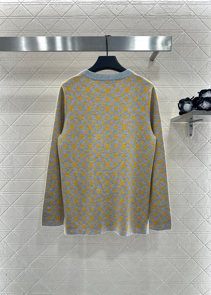 25fw Jacquard loose sweater
