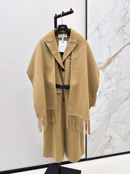 25fw Detachable scarf decorative coat jacket