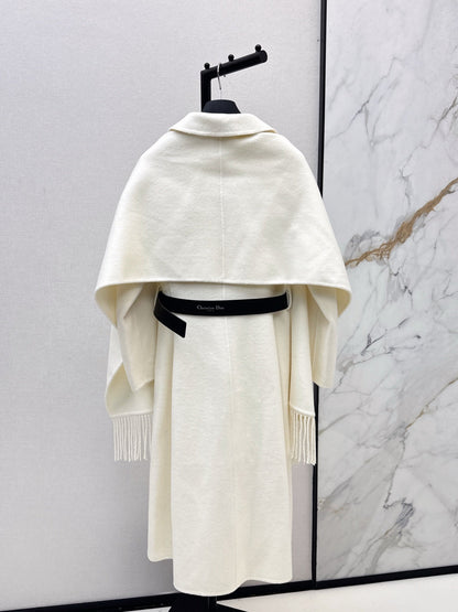 25fw Detachable scarf decorative coat jacket