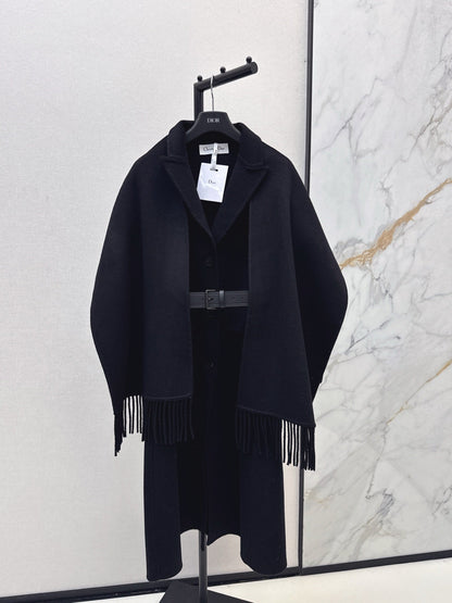 25fw Detachable scarf decorative coat jacket