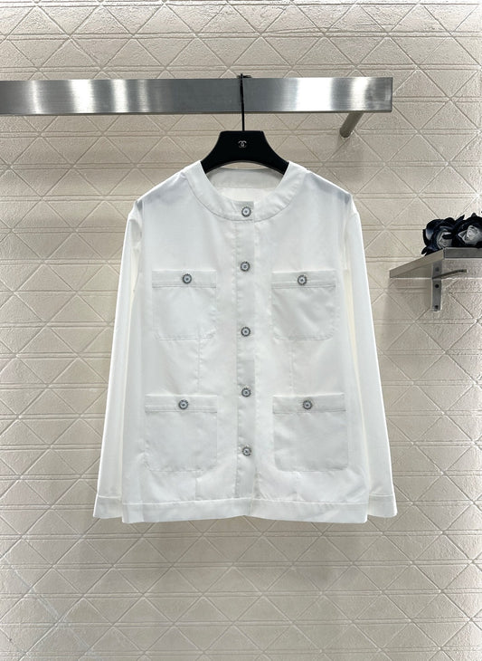 25fw Round neck pocket jacket