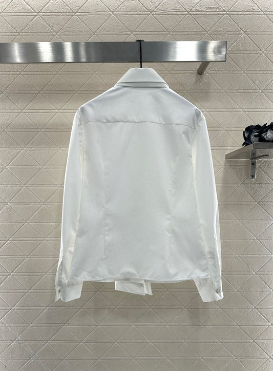 25fw Ribbon tied shirt