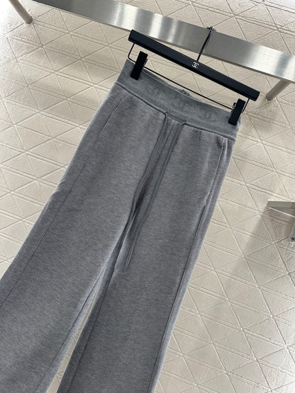 25fw Drawstring wide leg pants