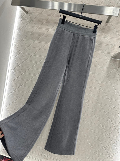 25fw Drawstring wide leg pants