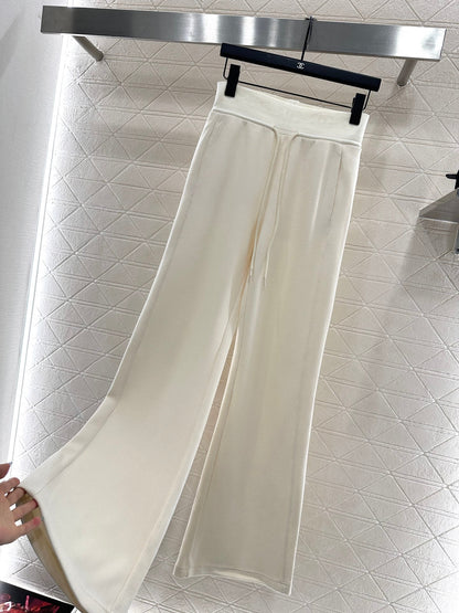25fw Drawstring wide leg pants