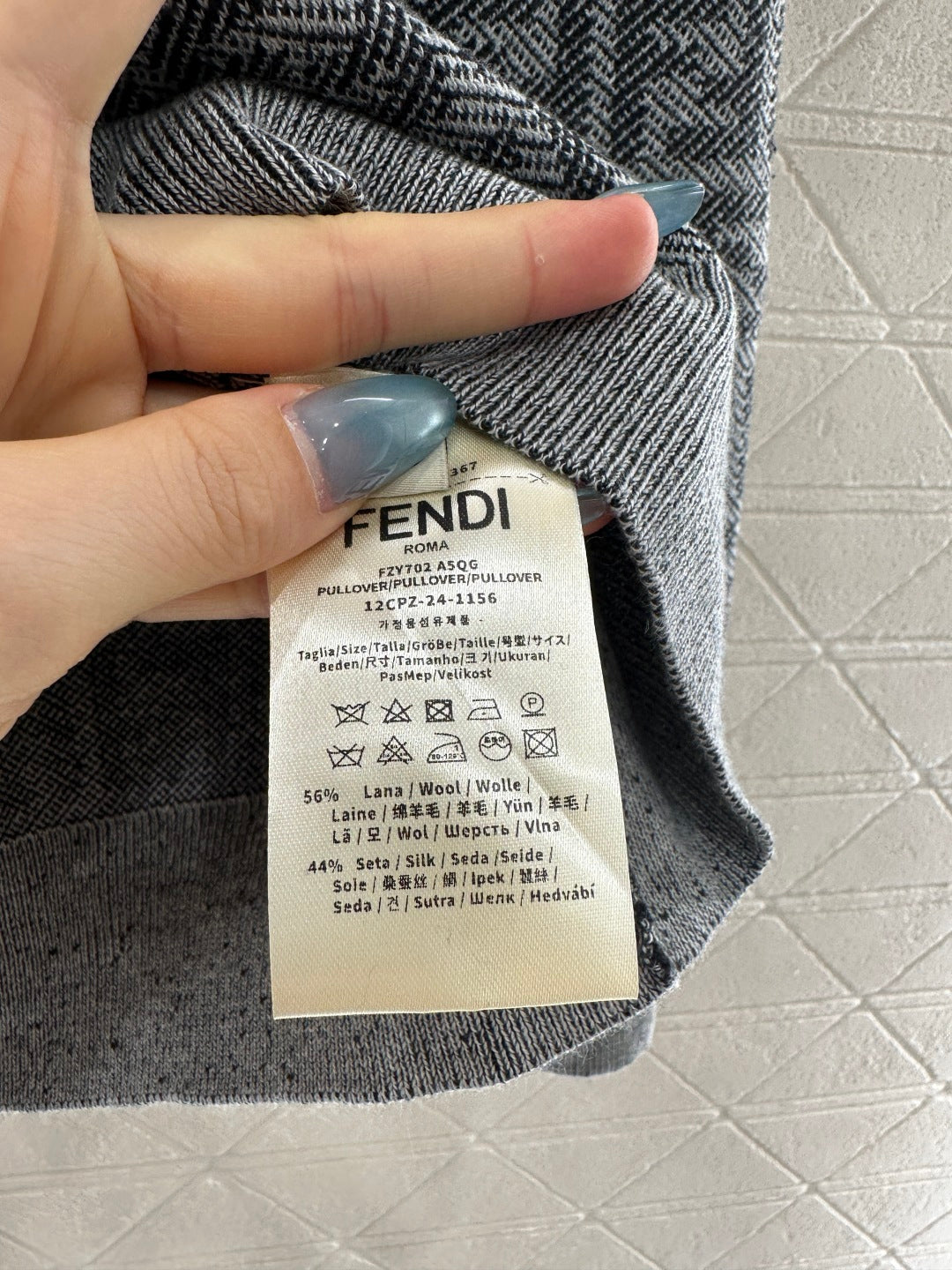 25fw Jacquard pullover knitted top