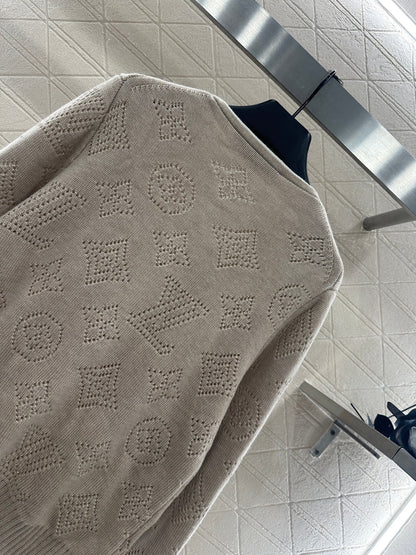 25fw Hollow knit breasted cardigan
