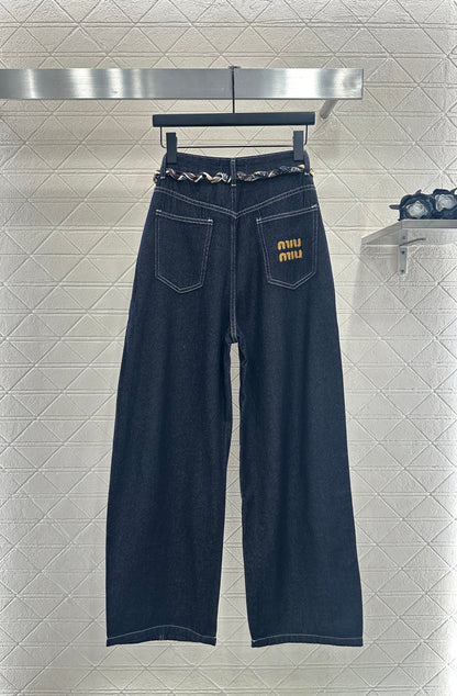 25fw Cowboy scarf straight leg pants