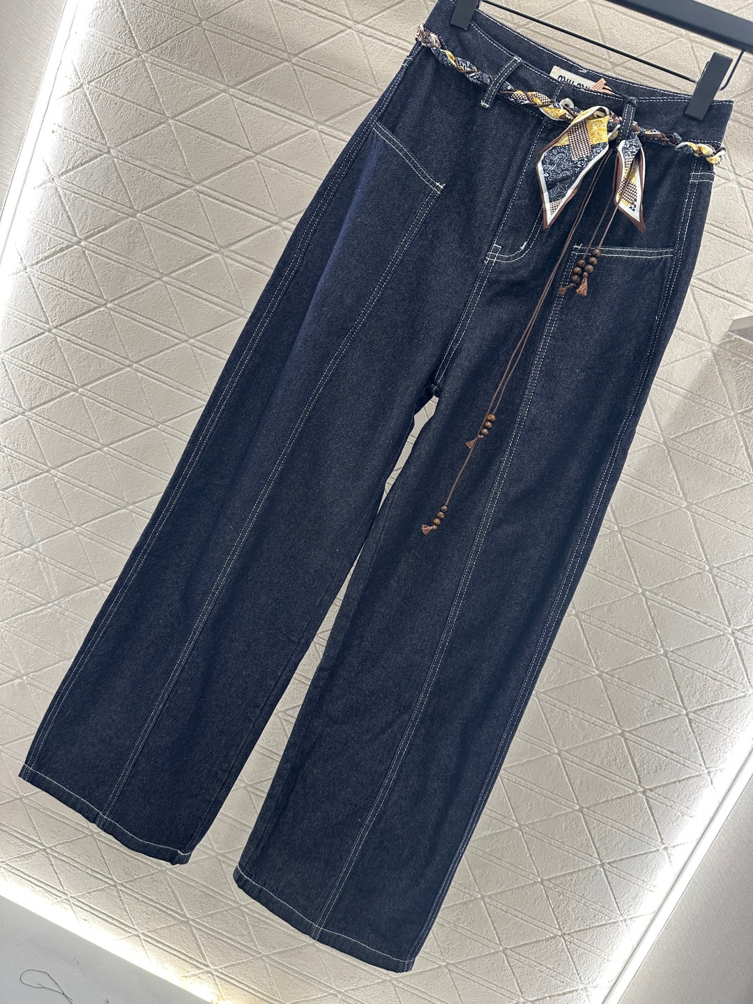 25fw Cowboy scarf straight leg pants