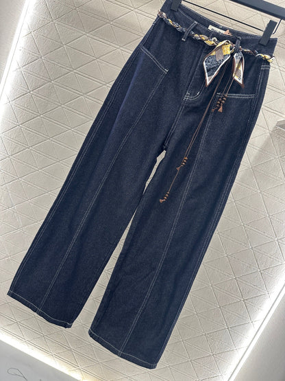 25fw Cowboy scarf straight leg pants