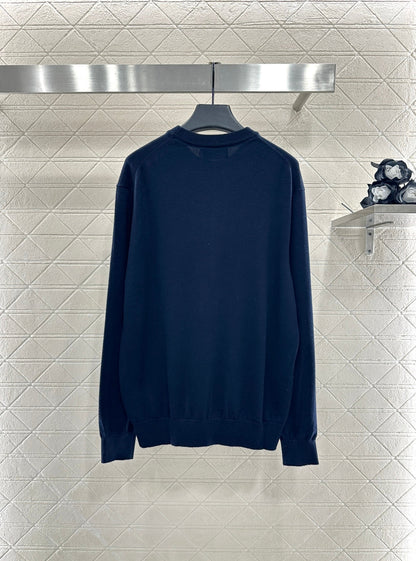 25fw Hooded letter knitted top