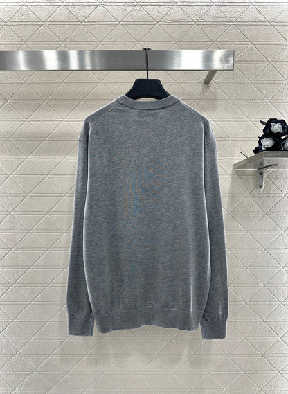 25fw Hooded letter knitted top