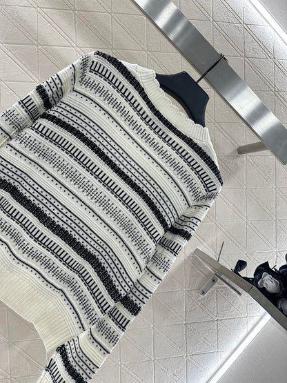25fw Striped knitted top