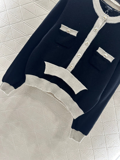 25fw Color blocking pocket sweater