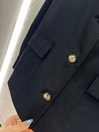 25fw Leather tag pocket jacket