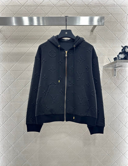 25fw Embossed hooded set