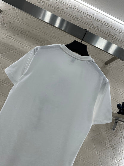 Chain round neck printed T-shirt