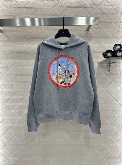 Hooded chain printed hoodie