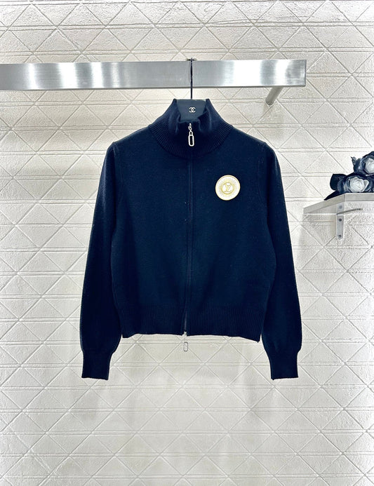 Zipper knit jacket