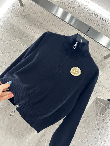 Zipper knit jacket