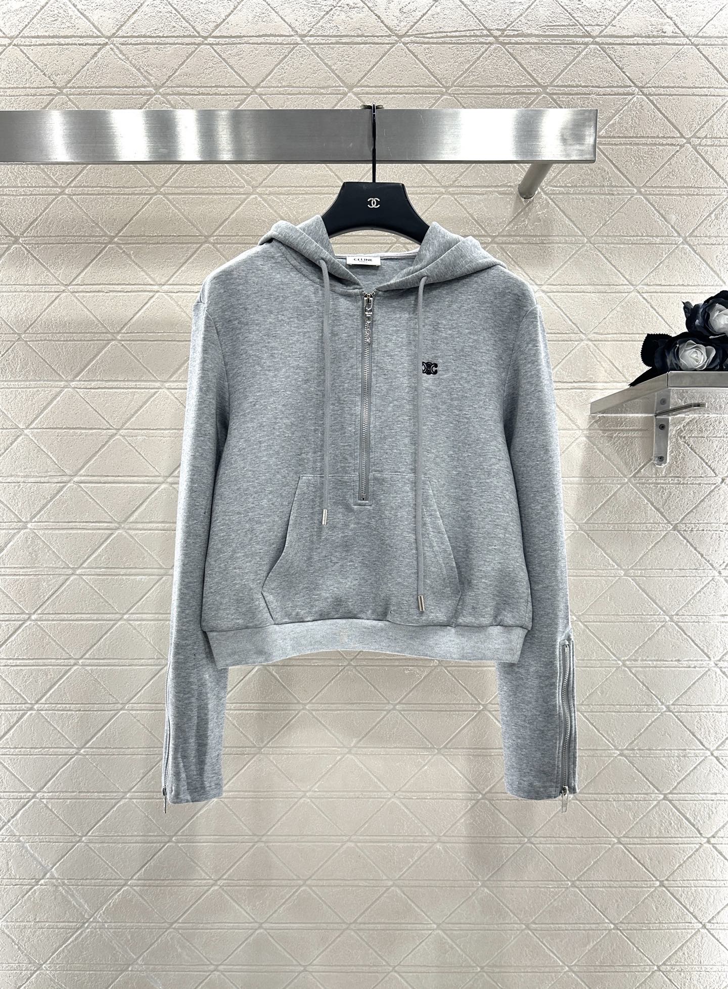 Hooded Zipper Hoodie Pants Set