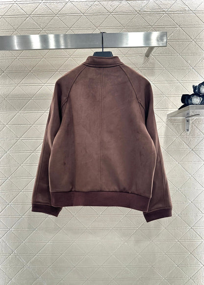 Suede flight jacket jacket