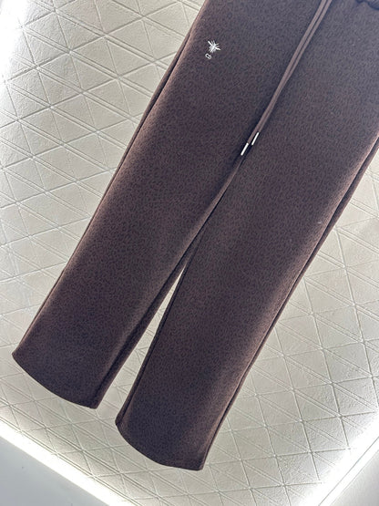 High waisted drawstring wide leg pants