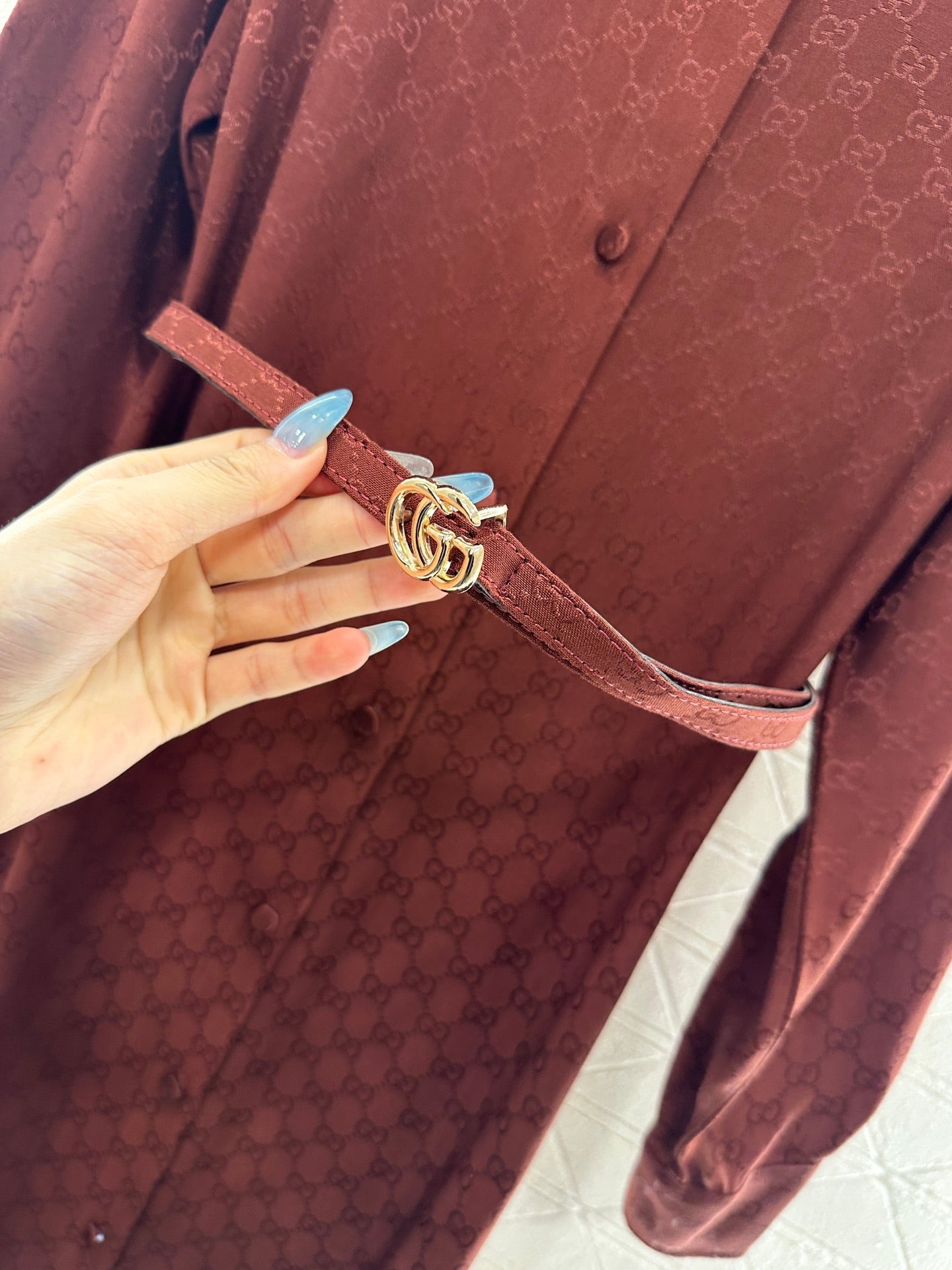 Jacquard belt dress