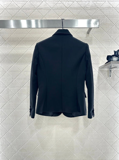 Suit jacket pleated skirt set