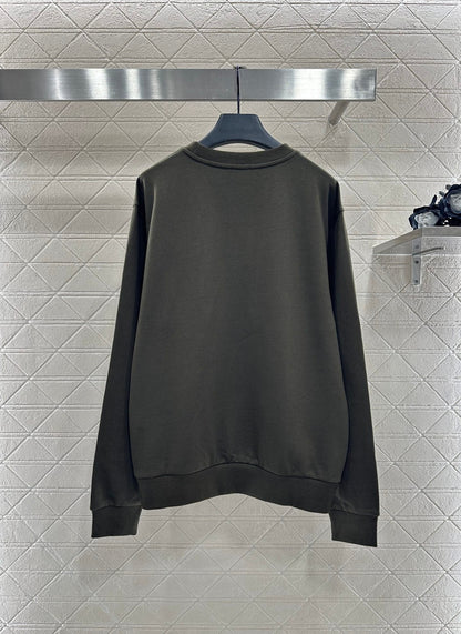 Round neck letter logo hoodie