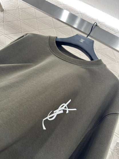 Round neck letter logo hoodie