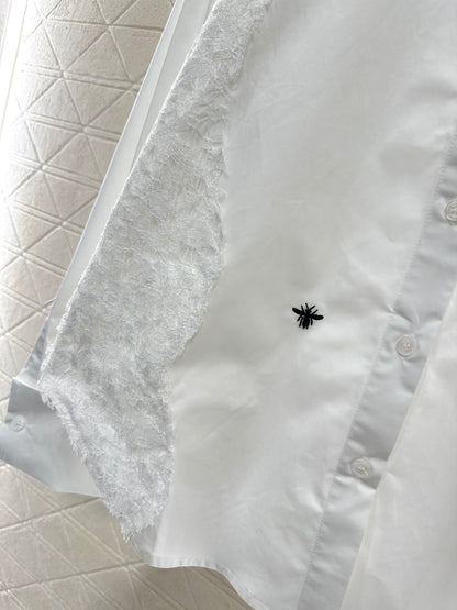 Solid color lace shirt