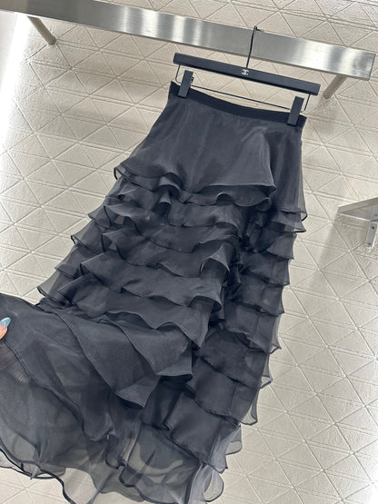 Cake multi-layer long gauze skirt
