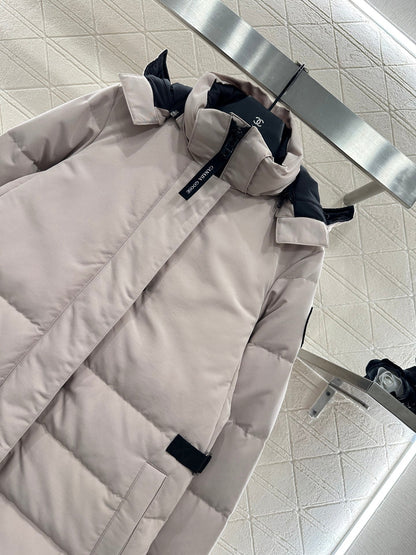 Detachable hooded waist down jacket